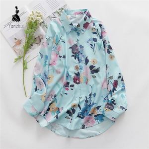 Kemeja Wanita Lengan Panjang Bahan Satin Poliester Motif Sederhana Kerah Polo Kasual Nyaman untuk Musim Gugur Model Terbaru - Product Image 5