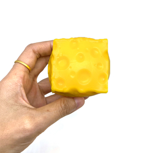 TPR Yellow Cheese Shape Soft <b>Squeeze</b> Stress <b>Ball</b> for Desktop Anxiety Relief Office Decor Kids and Adults Promotional Gift - Product Image 4