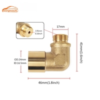 Nouvel adaptateur universel coudé à 90 degrés en laiton pour capteur d'oxygène M18*1.5 avec filetage