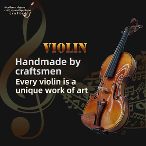 Violon d'étude CHENTUO CT3.5 le plus vendu, fait main, en épicéa massif, style vintage, érable, ébène, pour débutants, en fibre de carbone, fabriqué à Liaoning - Product Image 4