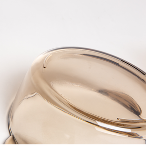 Braune Runde Hitzebeständige Glas-Schüssel für Backen, Süßigkeiten, Luxus-Fruchtmischung, Dekorative Gehärtete Glasschale - Product Image 3