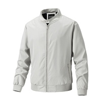 Manteau en toile à col montant coupe ajustée C1114B241 XZ, haut décontracté et tendance pour les jeunes