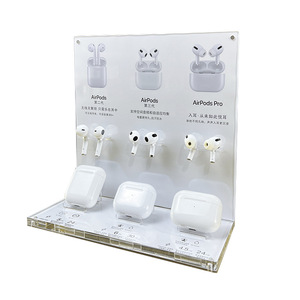 Espositore per AirPods e Auricolari Bluetooth Wireless in Acrilico Ecologico di Alta Qualità <span class=keywords><strong>con</strong></span> Facile Montaggio per Scrivania - Product Image 1