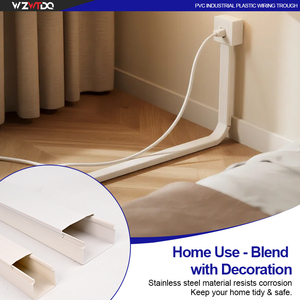 Di alta qualità con supporto adesivo cavo traforato condotti flessibili facile installazione 16x16 25x25 40x20 100x50 cavo in Pvc Trunking - Product Image 3