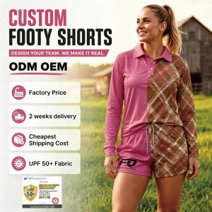 Shorts de football australiens personnalisés en sublimation à carreaux rose et turquoise style aztèque avec poche zippée pour femmes et jeunes filles, idéaux pour la chasse - Product Image 1