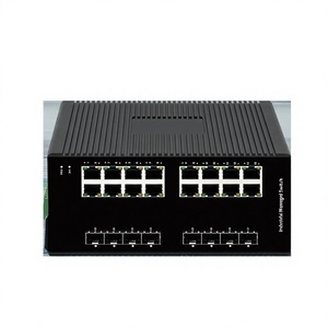 สวิตช์อุตสาหกรรมแบบจัดการได้ รองรับกิกะบิตอีเธอร์เน็ต 24 พอร์ต RJ45/SFP ติดตั้งบนราง Din รุ่น HC722S-16T8GS ความจุ 48Gbps แบบฟูลดูเพล็กซ์ - Product Image 1