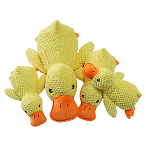 Juguete de peluche de pato amarillo personalizado para mascotas, juguetes de perro de pato chirriante, juguete de peluche interactivo resistente a masticadores agresivos para gatos - Product Image 3