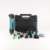 Niveau laser 4D 16 points verts 520nm à auto-nivellement haute précision, batterie lithium-ion 12V, puissance croisée industrielle DIY