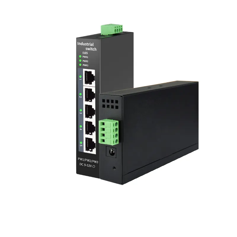 Switch Ethernet Industrial 10/100mbps Porta de Rede DIN-RAIL Base de APOIO-T IP40 Fanless Industrial Network Switch