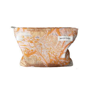 Bolsa de Maquillaje de Poliéster con Estampado de Flores y Pájaros, Bolsa de Viaje Portátil de Gran Capacidad, Bolsa de Aseo con Cierre - Product Image 5