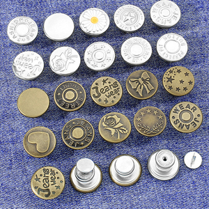 Thiết Kế Mới Tay Báo Chí Di Chuyển Đầu Không Có May 17Mm Kim Loại Nút Kẽm Hợp Kim Denim Jeans Nút - Product Image 2