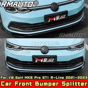 Kit carrosserie pour Golf MK8 Pro GTI R-Line, spoiler de pare-chocs avant noir brillant pour VW Golf MK8 Pro GTI R-Line 2021-2023, accessoires de voiture - Product Image 1