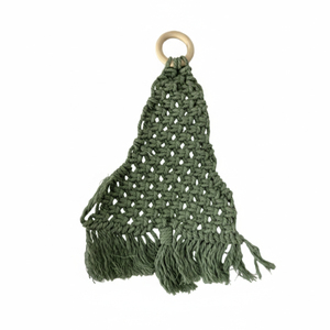 <span class=keywords><strong>Attrape</strong></span>-rêves <span class=keywords><strong>en</strong></span> macramé vert, décoration murale tissée bohème avec franges et <span class=keywords><strong>anneau</strong></span> <span class=keywords><strong>en</strong></span> <span class=keywords><strong>bois</strong></span> pour chambre ou salon - Product Image 1