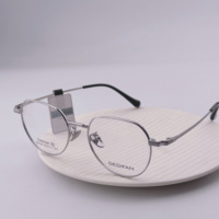 Gafas de Metal con Marco Circular Pequeño GEDIFAN, Gafas Modernas con Forma de Cara Favorecedora, Marco Negro, Disponibles al por Mayor