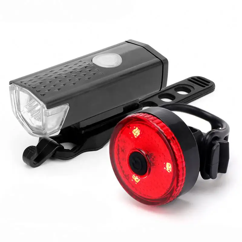 Outdoor cycling bicycle light set USB rechargeable bike lights front and back rear tail super bright night riding led bike light