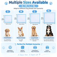 Tapis d'entraînement pour chiens super absorbants et biodégradables, tapis à urine pour chiots, tapis à urine jetables pour chiens à 5 couches