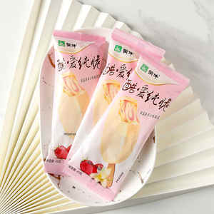 Crème glacée Mengniu Cool Love Pure Crunch 45g, saveur fraise et <span class=keywords><strong>vanille</strong></span>, coque croustillante, chocolat <span class=keywords><strong>blanc</strong></span> en sachet - Product Image 1