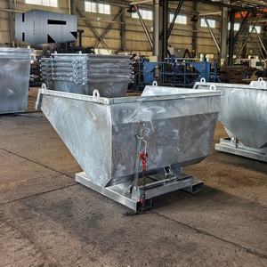 Bac <span class=keywords><strong>auto</strong></span>-vidant en acier galvanisé à dégagement rapide chariot élévateur grue <span class=keywords><strong>benne</strong></span> 1 an de garantie pour le traitement des déchets déplaçant les ordures - Product Image 2