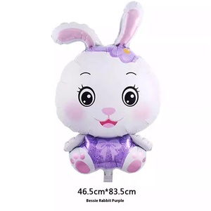 ลูกโป่งอลูมิเนียมฟอยล์รูปกระต่ายรูปสัตว์สำหรับตกแต่งวันเกิดของเด็กๆของโรงเรียนถุงอีสเตอร์ฮาโลวีน - Product Image 5