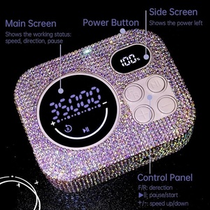 Taladro de Uñas Profesional Recargable de 35000 RPM, Lima Eléctrica con Diamantes Brillantes para Dar Forma, Remover y Pulir Uñas de Gel - Product Image 6