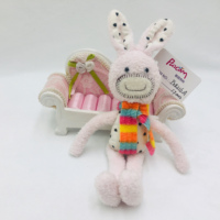 Porte-clés en peluche lapin mignon de haute qualité personnalisés par le fabricant – Jouets en peluche personnalisés
