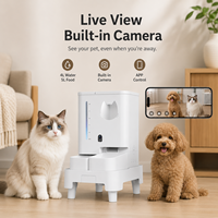 Distributeur de nourriture pour animaux de compagnie WiFi avec caméra, application Tuya, alimentation moderne et écologique, audio bidirectionnel, vision en direct, pour chat et chien