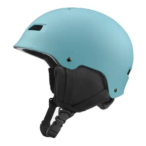 定制标志滑雪头盔2023新设计滑雪板头盔可调通风可拆卸衬垫和耳垫安全户外雪地头盔