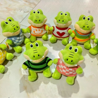 Boneka Buaya Kecil Bahan Kain Bergerigi Dengan Gantungan Untuk Mesin Cakar, Boneka Buaya Lucu Untuk Mesin Cakar Grosir