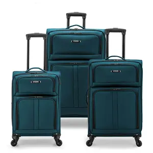 Ultralight प्रकाश ऑक्सफोर्ड सामान यात्रा सूटकेस 3 पीसी सेट ईवा सामान बैग 360 स्टीयरिंग पहिया ट्राली सामान सेट नायलॉन सूटकेस