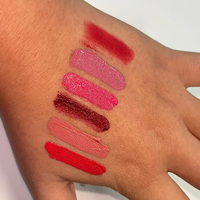 Rouge à lèvres liquide mat OEM, étiquette privée, teinte à lèvres modulable, logo personnalisé, longue tenue, haute pigmentation, cosmétiques à étiquette privée