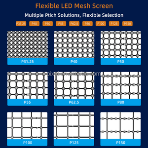 Linh hoạt trong suốt đầy đủ màu sắc RGB IP67 rollable SPI điều khiển thông minh lưới màn hình <span class=keywords><strong>LED</strong></span> hiển thị cho ngày và đêm - Product Image 5