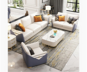 Set di Divani Moderni in Pelle PU per Soggiorno, Design di Lusso, Arredamento per Salotto - Product Image 5