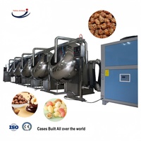 Nouvelle machine à enrober les amandes au chocolat pour lait et fruits, conception originale personnalisée avec contrôle PLC, haute capacité, air froid