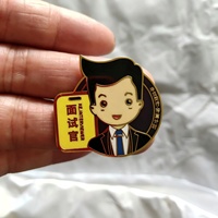 Épinglette personnalisée en alliage de zinc avec personnage d'anime en émail dur et breloque suspendue, badge métallique pour les fans de Comic Con, commande en gros
