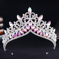 Gratuit personnalisé argent cristal mariage bal mariée strass couronne miss monde diadèmes