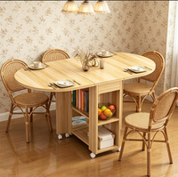 Ensemble de table à manger moderne réglable, extensible, pliable et peu encombrant avec tabourets pour petits appartements et hôtels