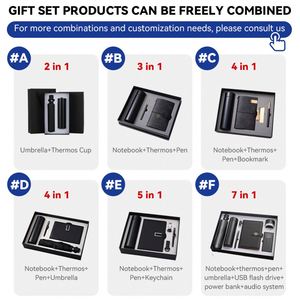FUXI Promotional Luxury Business <b>Gifts</b> Box Set A5 Notebook USB Flash Drive Stainless Steel Pen Set Office Festival <b>Gift</b> - Product Image 5