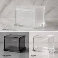 Soporte de Monitor Acrílico Sólido Personalizado con Impresión UV, Organizador Ergonómico para Escritorio, para Oficina, Hogar, Almacenamiento de Computadora de Escritorio