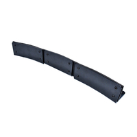 Protection de bord en acier noir thermolaqué avec coussinets en caoutchouc pour Kenworth, pour le transport industriel lourd