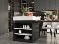 Modernes Esszimmer Moderne Acryl-Schrank tür Modularer Lack grill Design Glastür Wand Küchen schrank