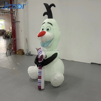 Bonhomme de neige gonflable de Noël mignon et amusant pour la décoration de scène lors de la fête du Nouvel An et pour la publicité