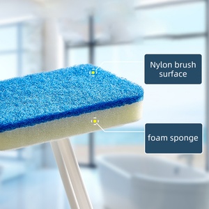 Cepillo de limpieza OEM con mango, esponja para limpiar azulejos, esponja descontaminante gruesa, cepillos de baño, esponjas y estropajos - Product Image 3