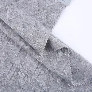 Kasjmier Kern Gesponnen Garen Gebreide Grijs Klassieke Check Argyle Diamant Gebreide Jacquard Stof