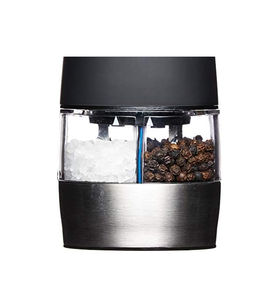 Ensemble moulin à sel et à poivre électrique 2 en 1 - Moulin à sel et à poivre, alimenté par piles avec lumière, double moulin en céramique - Product Image 3
