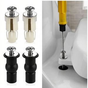 Nylon <b>Rubber</b> Stainless Steel Universal Toilet Seat Screw Bolt with <b>Rubber</b> and <b>Plastic</b> Nut Hinge - Product Image 1