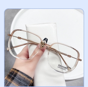 <strong>Fashion</strong> Glittering Powder Durable Alloy Flexible TR90 Large Frame Anti Blue Light Sunglasses Reading <strong>Glasses</strong> for Men Women - Product Image 3