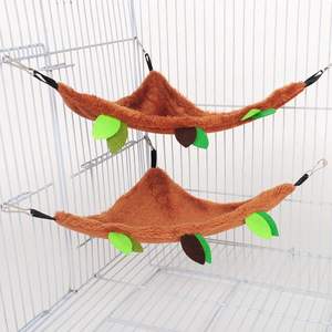 Amaca per criceto per animali domestici gabbia per appendere in peluche calda per Tunnel di foglie di criceto giocattolo altalena Ropeway cavia cincillà accessori per criceti - Product Image 3