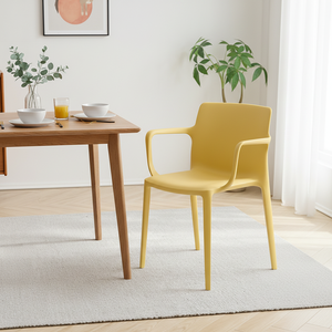 Chaise <span class=keywords><strong>de</strong></span> salle à manger convertible empilable d'extérieur en PP épais <span class=keywords><strong>de</strong></span> style nordique à prix abordable avec dossier et accoudoirs en <span class=keywords><strong>plastique</strong></span> pour la maison et la salle <span class=keywords><strong>de</strong></span> sport - Product Image 4