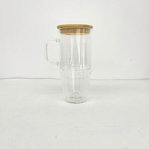 32oz 40oz Double Walled <b>Snow</b> <b>Globe</b> Glass Tumbler with Pre-drilled Hole and Silicone Stopper - Product Image 2