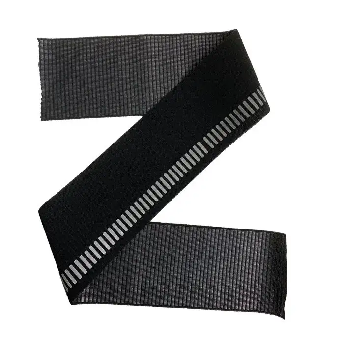 Good stretch light reflective tape anti slip fabric power band for cycling jerseys